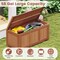 Outdoor Wood Deck Box 3-in-1 Storage Bench for Cushions and Tools